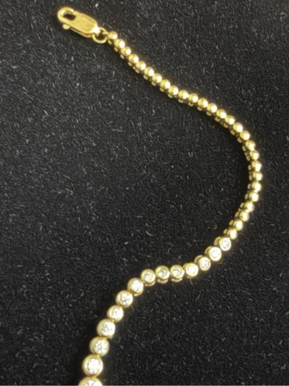 925 Sterling Silver 14K Gold Plated 1.60TCW Lab Grown Diamond Tennis Bracelet